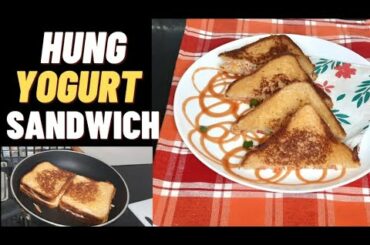 Yoghurt Sandwich | Strawberry Shake | Healthy Breakfast Idea | Gym Diet | How to make low cal food