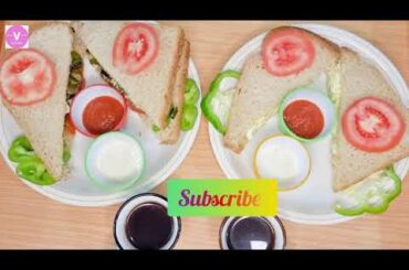 EGG Veggie Club Sandwich (easy & quick) healthy and delicious Breakfast - Keto Diet