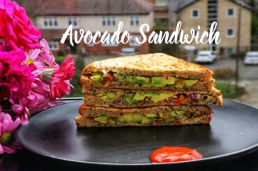 AVOCADO SANDWICH | GUACAMOLE SANDWICH INDIAN STYLE RECIPE | AVOCADO SANDWICH RECIPE INDIAN STYLE