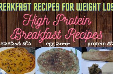Breakfast recipes for weight loss in telugu|protein breakfast recipes in telugu|weight loss recipes