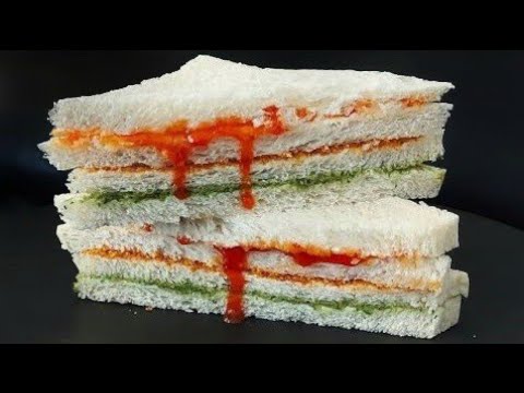 Layered Chutney Sandwich | Layered Sandwich | Tri Colour Sandwich | Healthy Sandwich Layered Chutney Sandwich | Layered Sandwich | Tri Colour Sandwich | Healthy Sandwich