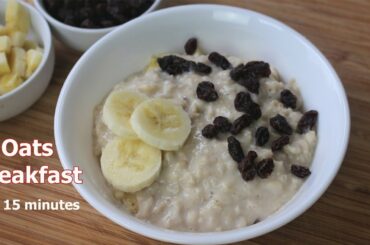Healthy Oatmeal Recipe For Breakfast | How to make Oatmeal | Oats Breakfast | Milk Oats Recipe