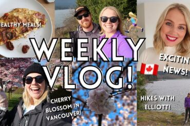 WEEKLY VLOG | VANCOUVER'S CHERRY BLOSSOM, HEALTHY RECIPES + EXPLORING BELCARRA, BC!