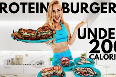 5 healthy Burgers UNDER 200 CALORIES! High Protein, Low Calorie, quick & easy anabolic recipe