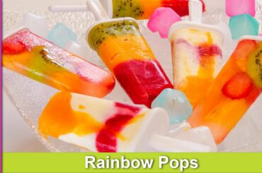 Rainbow Ice Cream Pops Healthy Fruity for Kids Recipe in Urdu Hindi - RKK