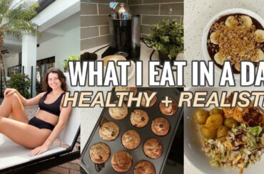 WHAT I EAT IN A DAY REALISTIC & HEALTHY MEALS | Tasty Meal Ideas + Unboxing
