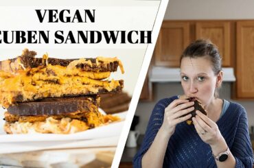 Vegan Tempeh Reuben Sandwich Recipe  (oil free, healthy)