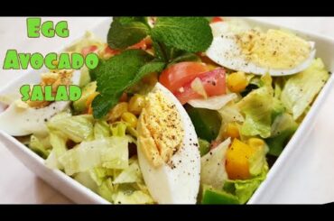 Egg and avocado salad/ protein salad/healthy salad recipe/ by tasty food with batool.