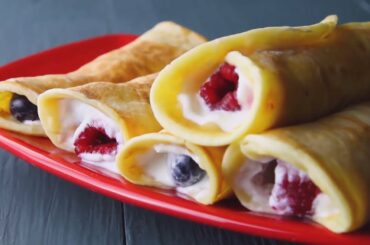 Crepes With Fresh Fruits Recipe + Healthy Banana Cake + Low Calorie Brownie Recipe