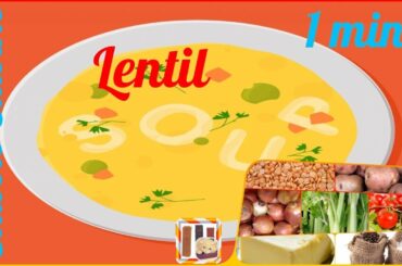 Classic cooking and baking. Healthy recipes for dinner. Lentil SOUP