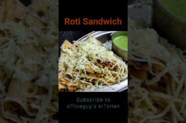 Roti Sandwich Recipe | officeguy's kiTcHen #shorts #shortsvideo #rotisandwich