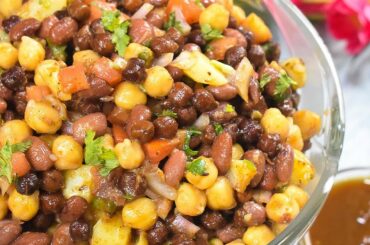 Red Beans and chana chaat recipe - Healthy iftar recipes for Ramadan 2021