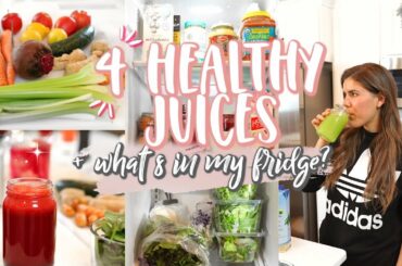 4 Easy Healthy Juice Recipes + What's In My Fridge?! | Vlogmas Day 10