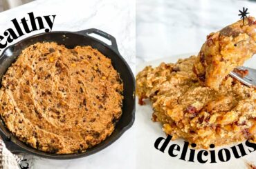 Healthy Banana Bread Skillet Cookie | gluten free paleo recipe
