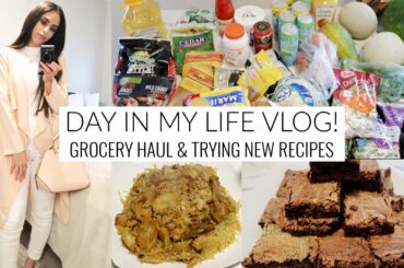 Productive Day in My Life Vlog | Grocery Haul, Baking Brownies, and Healthy Dinner Ideas !