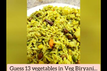 #Shorts / Guess 13 Vegetables in Veg Biryani...!!! Healthy Lunch Recipe