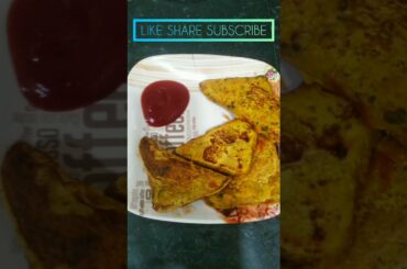 Bread triangle , Aata Bread recipe, 1tb oil se banaye bread pakode, Healthy bread pakode, #shorts