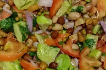 Protein Salad //Ramadan Special Healthy Chana Moong Dal Salad