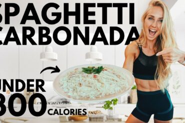 Healthy Low Calorie High Protein Spaghetti Carbonada in 5 minutes! Delicious & easy anabolic recipe