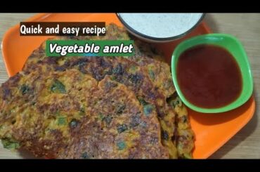 Quick and easy vegetable amlet recipe | healthy breakfast recipes |