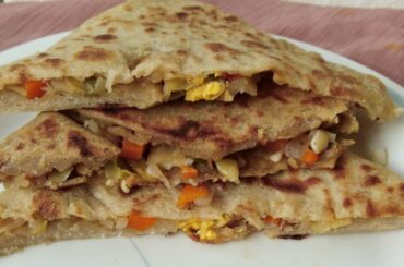 Easy and healthy iftaar recipe - chicken vegetable tortilla sandwich recipe - healthy ramzan recipes