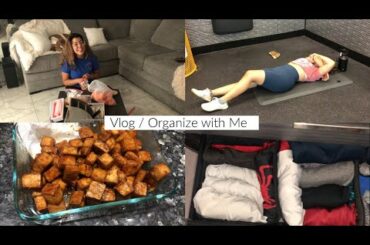 *NEW * VLOG | ORGANIZE WITH ME | HEALTHY MEAL RECIPE | WORK OUT WITH ME
