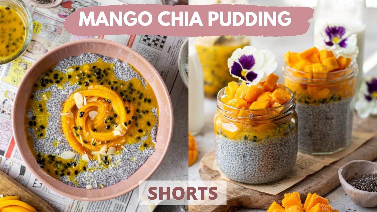 3 Ingredient Mango Chia Pudding | Healthy Breakfast | No Refined Sugar, Weight Loss recipe #SHORTS 3 Ingredient Mango Chia Pudding | Healthy Breakfast | No Refined Sugar, Weight Loss recipe #SHORTS