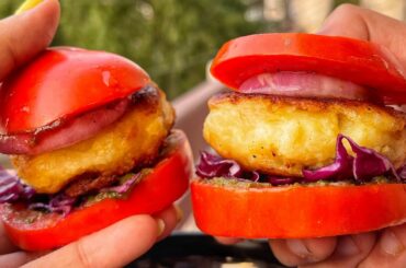 Trending Tomato Bun Burger | Healthy Burger Recipe | Veg Burger | Aloo Tikki Burger