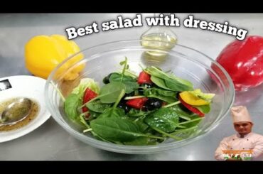 Baby lettuce with rocket leaf salad | ChefPankajphadi |Healthy Salad Recipe | honey lemon dressing |