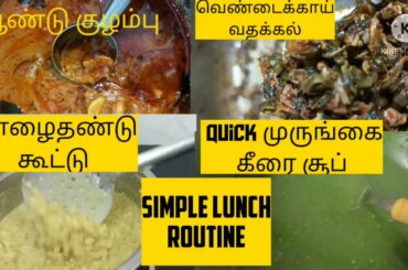 Simple lunch routine/Healthy lunch recipes/My simple Vlogs Tamil
