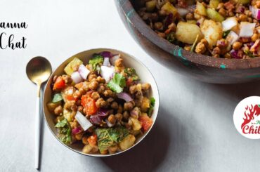 Healthy Chickpea salad | Kala Chana chaat | Oil free chat recipe | ASMR Cooking