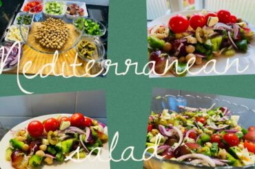 Easy and healthy Mediterranean salad recipe/ diet salad/ chickpeas salad/ Ramadan special