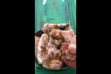 Frozen Yoghurt Bars | Breakfast Recipe | Healthy Summer treat | Healthy Frozen Snack | #shorts