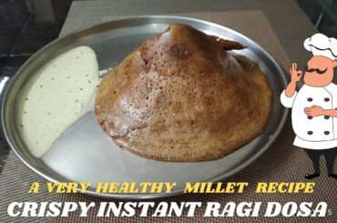 Crispy Ragi Dosa | Quick & Healthy Breakfast Recipe | Millets Dosa