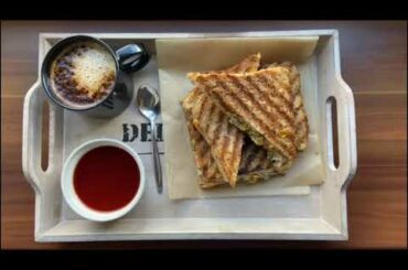 Grilled Veg Curd Sandwich #Healthy Breakfast Recipe #Easy &Simple Grill Sandwich Recipe #Snacks