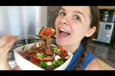 SPICY PEANUT NOODLE SALAD RECIPE || VEGAN & HEALTHY!