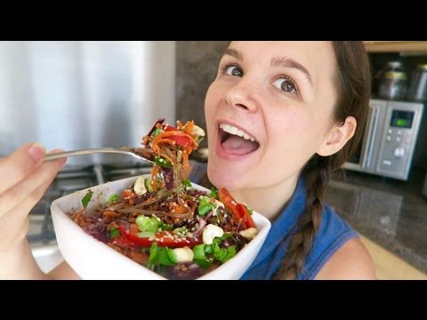 SPICY PEANUT NOODLE SALAD RECIPE || VEGAN & HEALTHY! SPICY PEANUT NOODLE SALAD RECIPE || VEGAN & HEALTHY!