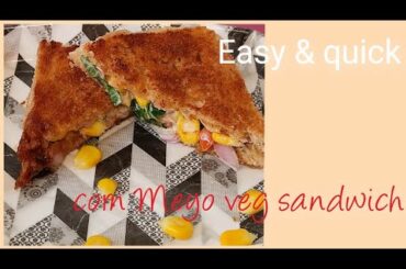 New style Corn Meyo Veg sandwich |street style veg sandwich |Healthy Breakfast #vegsandwich#short