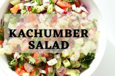 KACHUMBER SALAD | Cucumber Tomato Onion Salad Indian | Vegan Richa Recipes