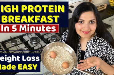 Just 1 Cup OATS & 2 EGGS, Healthy Breakfast in 5 Minutes / High Protein Weight Loss Recipe