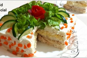 Eid Special Recipe | Bread sandwich cake| Quick lunch recipe|Easy Lunch Recipe|Lunch Recipes