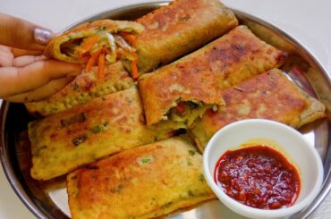 New healthy & less oil snacks recipe/very easy & simple veg pocket recipe