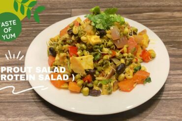 Sprout salad recipe | protein rich healthy sprouted beans salad recipe | Taste of Yum
