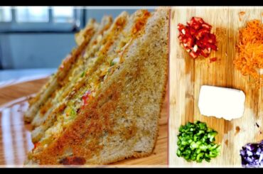 Veg Sandwich||Healthy Sandwich|| Easy and quick sandwich on Tawa.