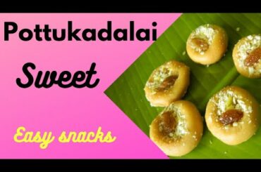 Pottukadalai sweet recipe in tamil /healthy Snacks