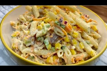 Low Calorie Pasta Salad, excellent for weight loss and low calorie diet.  Healthy eating.