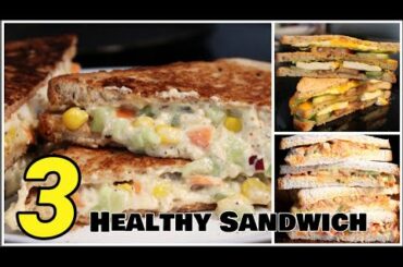 3 Easy & Healthy Sandwich Recipe / New Recipes 2021 / Breakfast Recipes / Evening Snacks