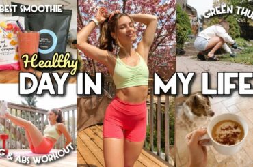 A HEALTHY DAY, SMOOTHIE RECIPE, WORKOUT, LIVING A LIE?!?! | Vlog