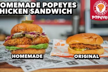Reimagined Healthy Popeyes Chicken Sandwich with Reduced Fat