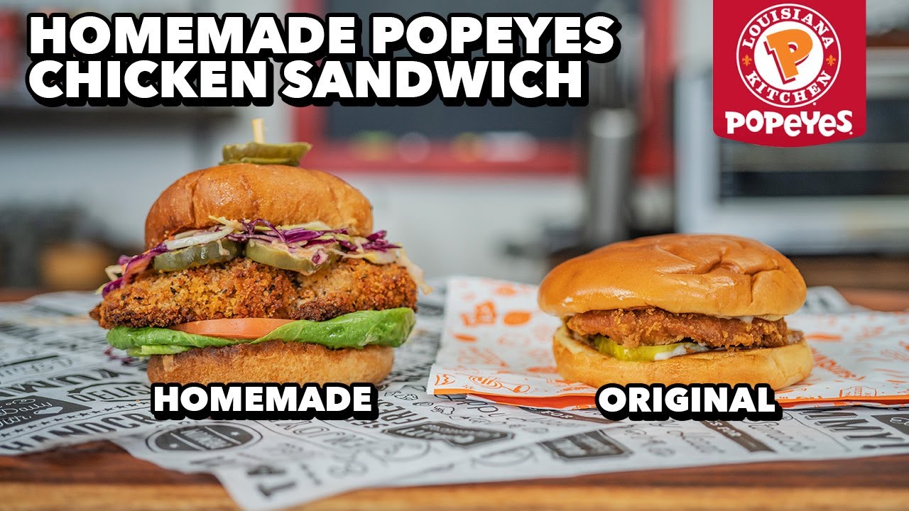 Reimagined Healthy Popeyes Chicken Sandwich with Reduced Fat Reimagined Healthy Popeyes Chicken Sandwich with Reduced Fat
